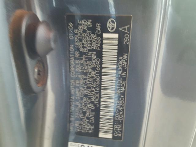 JTKDE167660116690 - 2006 TOYOTA SCION TC 灰色 照片 10