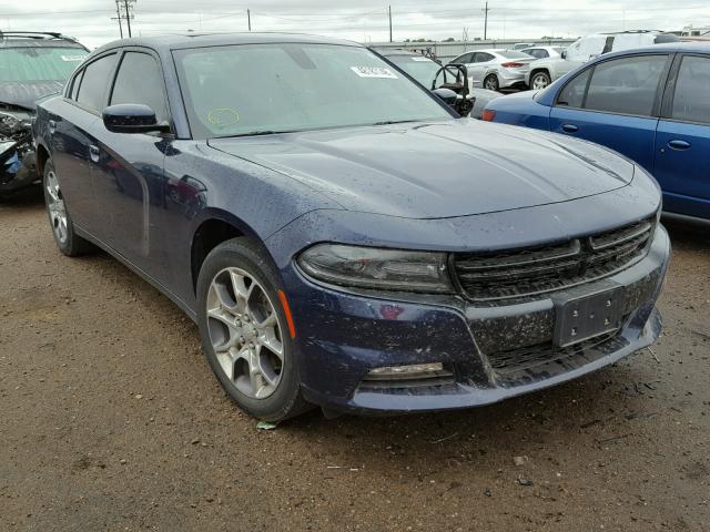 2C3CDXJG4GH134574 - 2016 DODGE CHARGER SX BLUE photo 1