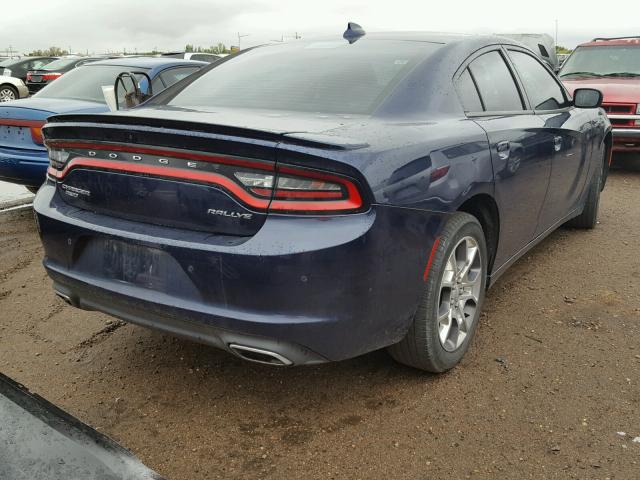 2C3CDXJG4GH134574 - 2016 DODGE CHARGER SX BLUE photo 4