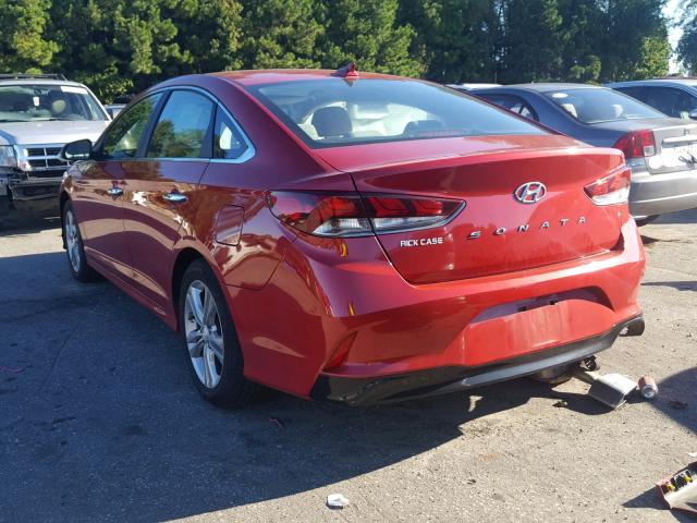 5NPE34AF5JH606759 - 2018 HYUNDAI SONATA SPO RED photo 3