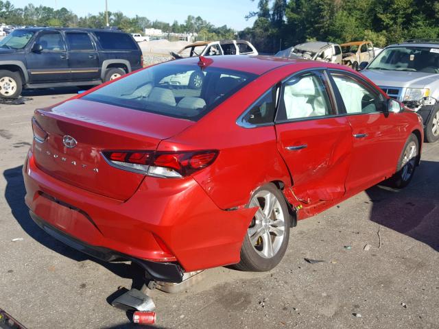 5NPE34AF5JH606759 - 2018 HYUNDAI SONATA SPO RED photo 4