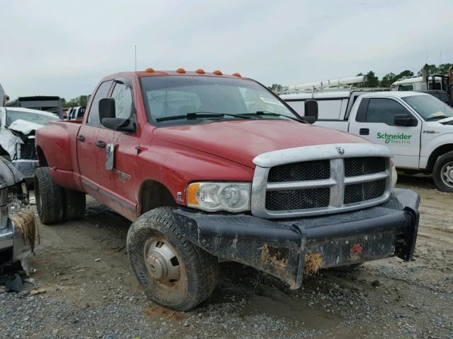 3D7MS48C25G803581 - 2005 DODGE RAM 3500 S RED photo 1