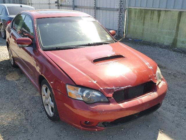 4S3BL676954204230 - 2005 SUBARU LEGACY GT RED photo 1