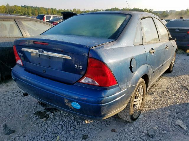 1FAFP3832YW349889 - 2000 FORD FOCUS ZTS BLUE photo 4