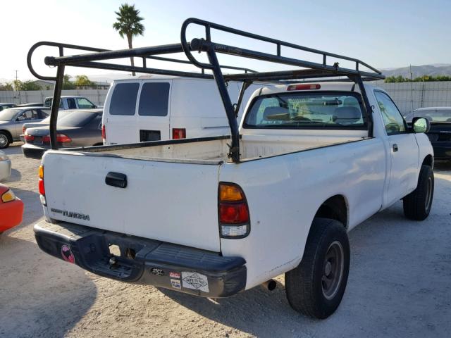 5TBJN321X2S277356 - 2002 TOYOTA TUNDRA WHITE photo 4