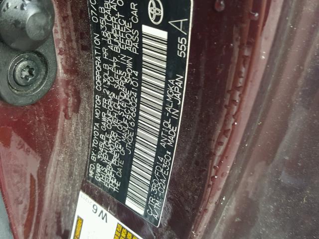 JTKDE167680241014 - 2008 TOYOTA SCION TC 紫色 照片 10