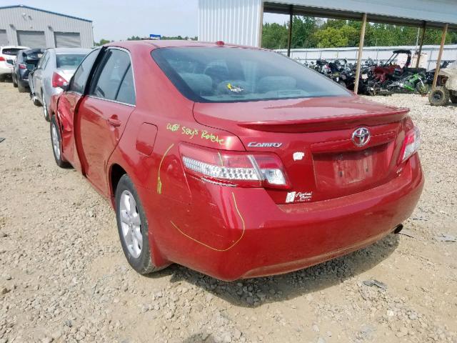 4T4BF3EK4BR153450 - 2011 TOYOTA CAMRY BASE RED photo 3