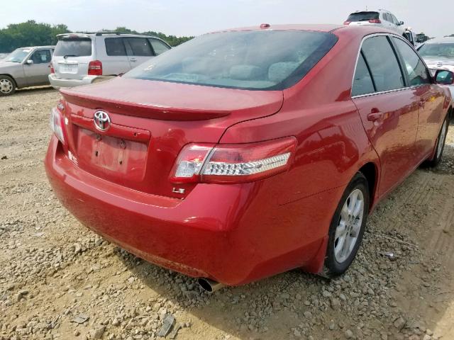 4T4BF3EK4BR153450 - 2011 TOYOTA CAMRY BASE RED photo 4