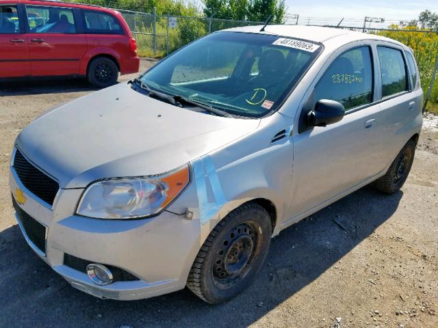 3G1TB6DE4AL118257 - 2010 CHEVROLET AVEO LS SILVER photo 2