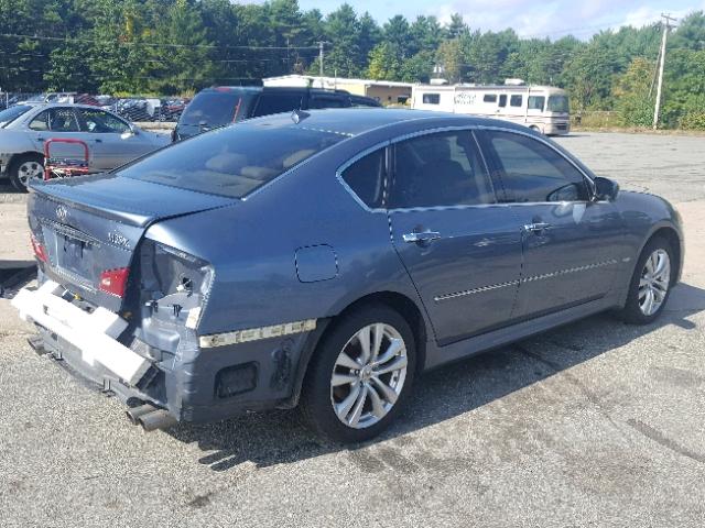 JNKAY01F28M654078 - 2008 INFINITI M35 BASE BLUE photo 4