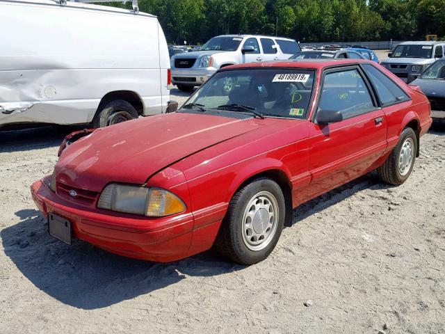 1FACP41M1PF203297 - 1993 FORD MUSTANG LX RED photo 2