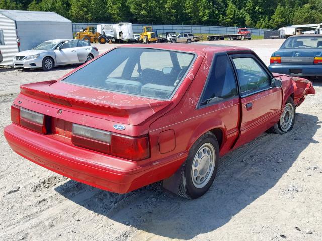 1FACP41M1PF203297 - 1993 FORD MUSTANG LX RED photo 4