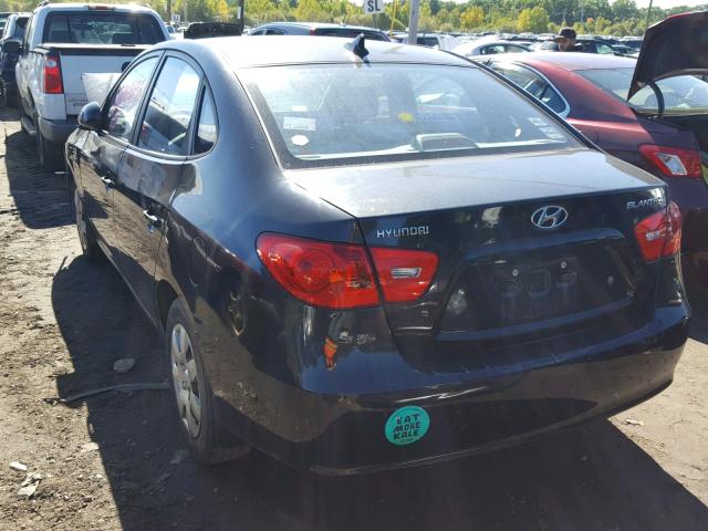 KMHDU46D89U651434 - 2009 HYUNDAI ELANTRA GL BLACK photo 3