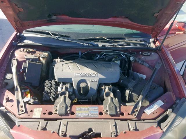 2G2WP522651152804 - 2005 PONTIAC GRAND PRIX BURGUNDY photo 7