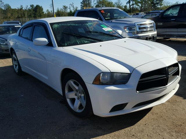 2C3CDXAT6EH344927 - 2014 DODGE CHARGER PO WHITE photo 1