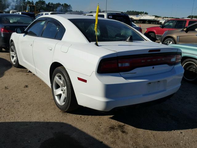 2C3CDXAT6EH344927 - 2014 DODGE CHARGER PO WHITE photo 3