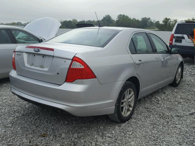 3FAHP0GA4BR165135 - 2011 FORD FUSION S SILVER photo 4