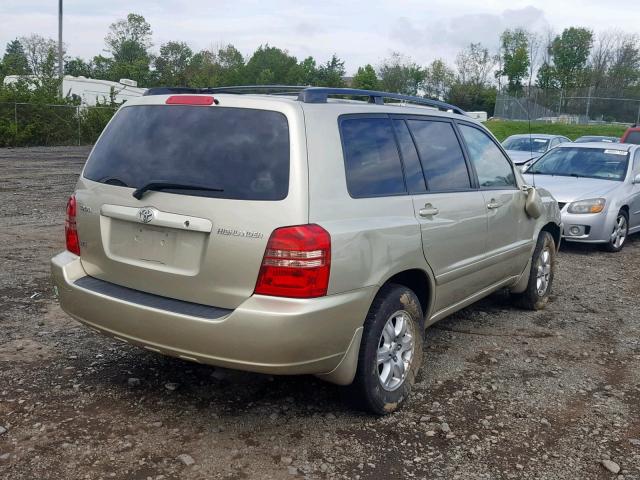 JTEGF21A130102049 - 2003 TOYOTA HIGHLANDER TAN photo 4