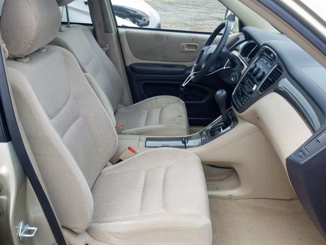 JTEGF21A130102049 - 2003 TOYOTA HIGHLANDER TAN photo 5