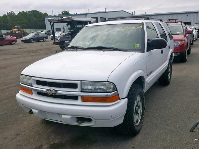 1GNDT13X54K107540 - 2004 CHEVROLET BLAZER WHITE photo 2