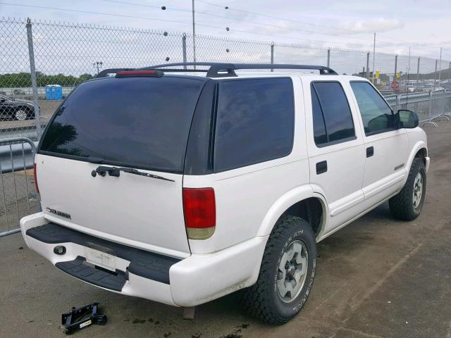 1GNDT13X54K107540 - 2004 CHEVROLET BLAZER WHITE photo 4