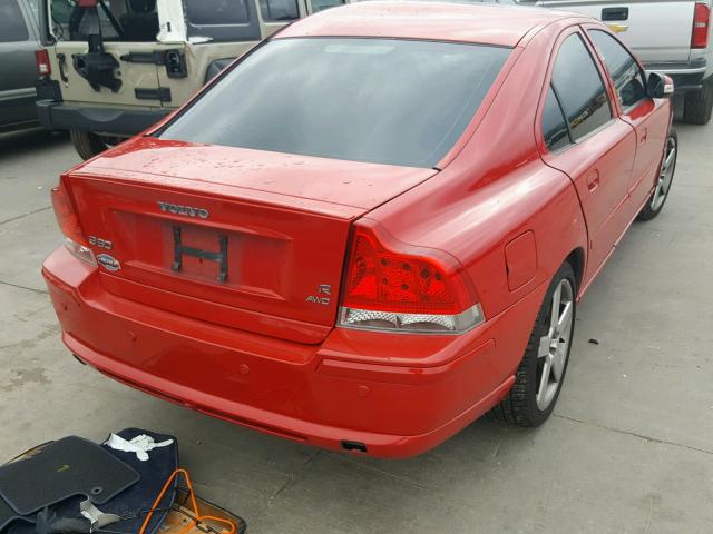 YV1RH527872642997 - 2007 VOLVO S60 R RED photo 4