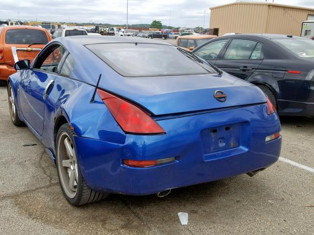 JN1AZ34D94T164461 - 2004 NISSAN 350Z COUPE BLUE photo 3