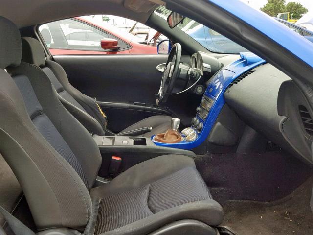 JN1AZ34D94T164461 - 2004 NISSAN 350Z COUPE BLUE photo 5