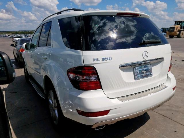 4JGBB5GB6AA600813 - 2010 MERCEDES-BENZ ML 350 WHITE photo 3