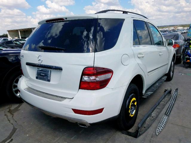 4JGBB5GB6AA600813 - 2010 MERCEDES-BENZ ML 350 WHITE photo 4