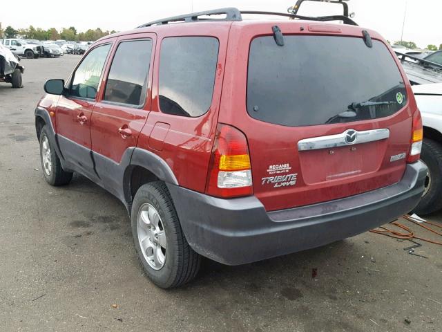 4F2YZ94183KM12627 - 2003 MAZDA TRIBUTE LX RED photo 3