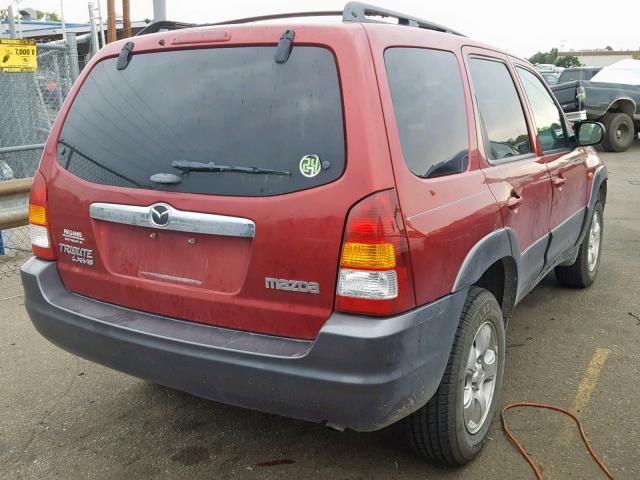 4F2YZ94183KM12627 - 2003 MAZDA TRIBUTE LX RED photo 4