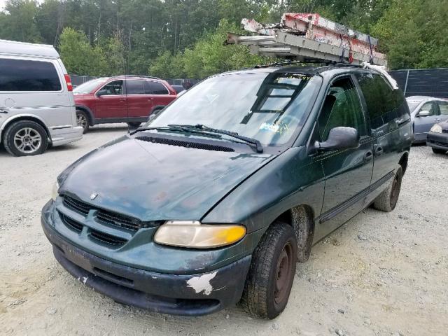 2B4GP25G1YR890647 - 2000 DODGE CARAVAN GREEN photo 2