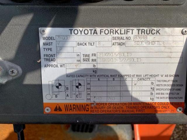 7FGCU2583648 - 2004 TOYOTA FORKLIFT UNKNOWN - NOT OK FOR INV. photo 10