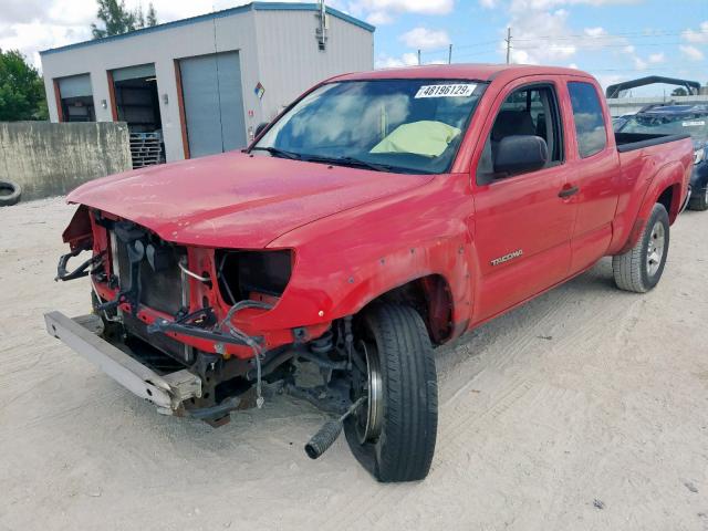 5TETX62N65Z120672 - 2005 TOYOTA TACOMA PRE RED photo 2