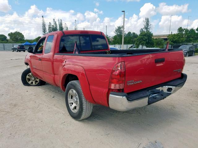 5TETX62N65Z120672 - 2005 TOYOTA TACOMA PRE RED photo 3