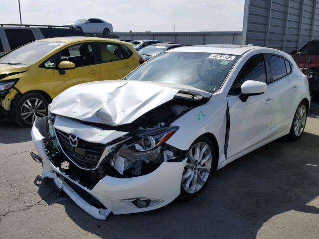 JM1BM1M38E1166422 - 2014 MAZDA 3 GRAND TO WHITE photo 2