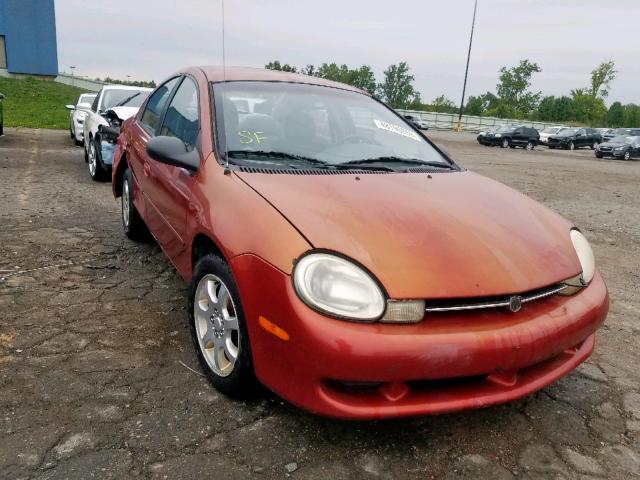 1B3ES46C91D246257 - 2001 DODGE NEON SE ORANGE photo 1