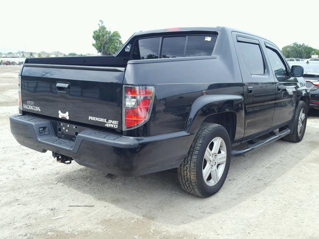 5FPYK1F54CB002966 - 2012 HONDA RIDGELINE BLACK photo 4