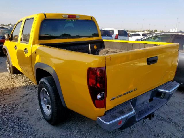 1GCDT13E078194403 - 2007 CHEVROLET COLORADO YELLOW photo 3