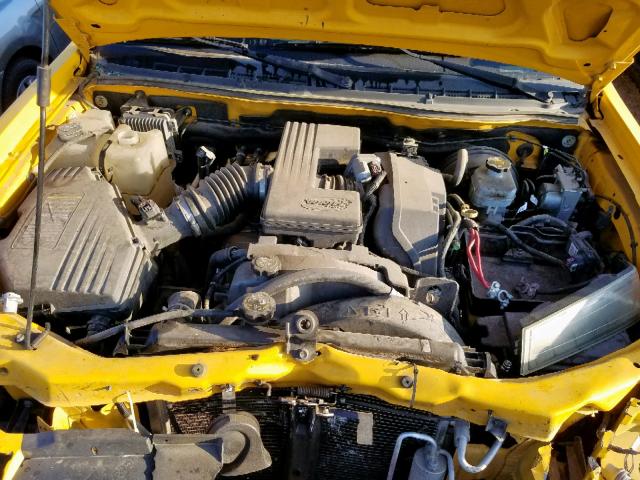 1GCDT13E078194403 - 2007 CHEVROLET COLORADO YELLOW photo 7