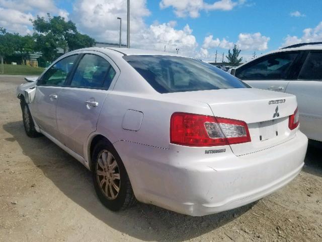 4A32B2FF7CE015626 - 2012 MITSUBISHI GALANT FE WHITE photo 3