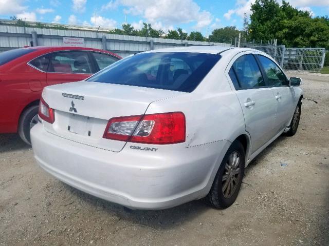 4A32B2FF7CE015626 - 2012 MITSUBISHI GALANT FE WHITE photo 4