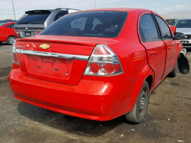 KL1TD5DE5BB115163 - 2011 CHEVROLET AVEO LS RED photo 4