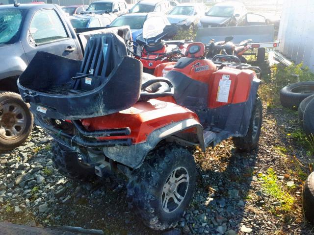 4UF10ATV2AT205829 - 2010 ARCTIC CAT 4WHEELER ORANGE photo 4