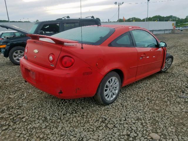 1G1AL18H197180131 - 2009 CHEVROLET COBALT LT RED photo 4