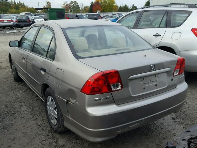 2HGES16305H005873 - 2005 HONDA CIVIC DX V BEIGE photo 3