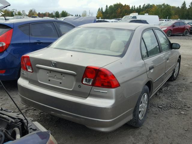 2HGES16305H005873 - 2005 HONDA CIVIC DX V BEIGE photo 4