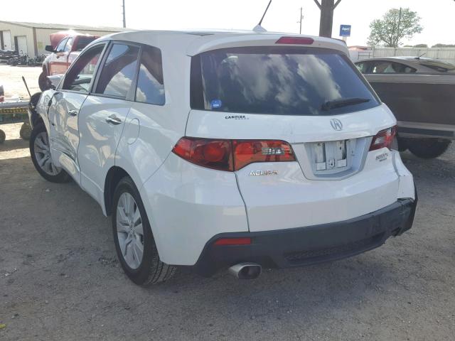 5J8TB2H23BA006026 - 2011 ACURA RDX WHITE photo 3