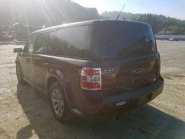 2FMGK5BC4ABA32135 - 2010 FORD FLEX SE MAROON photo 3